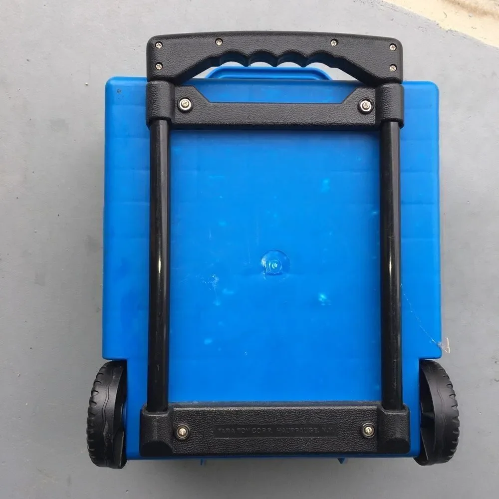 Blue 100 car hot wheels roller rolling travel handle carry case- Tara Model